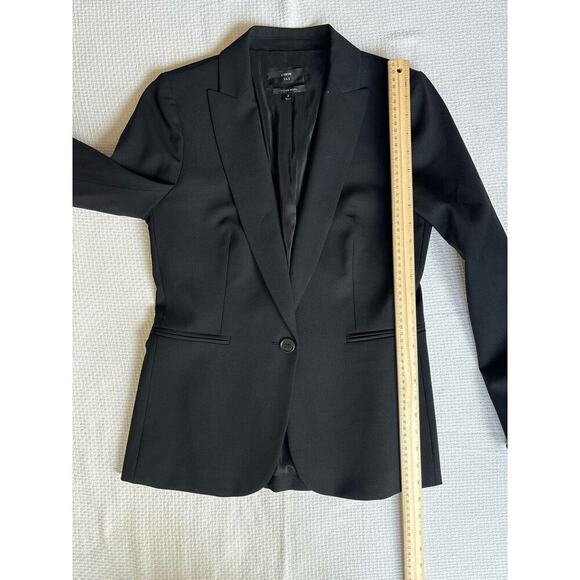 J Crew 365 Parke Blazer italian stretch wool womens 2 black J5383 Career Preppy - Picture 11 of 12